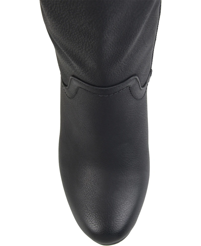 Journee Collection Women's Langly Knee High Wedge Boots