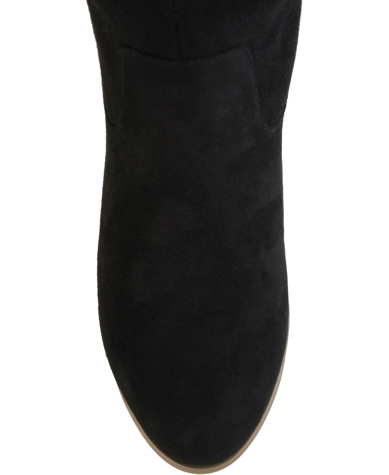 Journee Collection Women's Sanora Stacked Heel Mid Shaft Boots