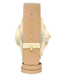 Nine West Women's Quartz Light Brown Faux Leather Band Watch, 40mm