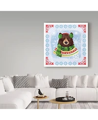 Fiona Stokes-Gilbert 'Winter Bear' Canvas Art - 14" x 14"