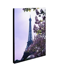 Kathy Yates 'Eiffel Tower with Blossoms' Canvas Art - 24" x 16"