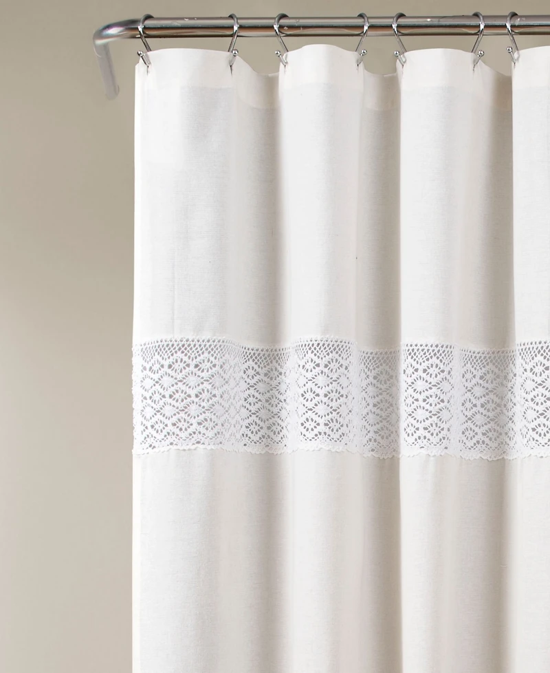 Lush Decor Dana Lace Shower Curtain, 72" x