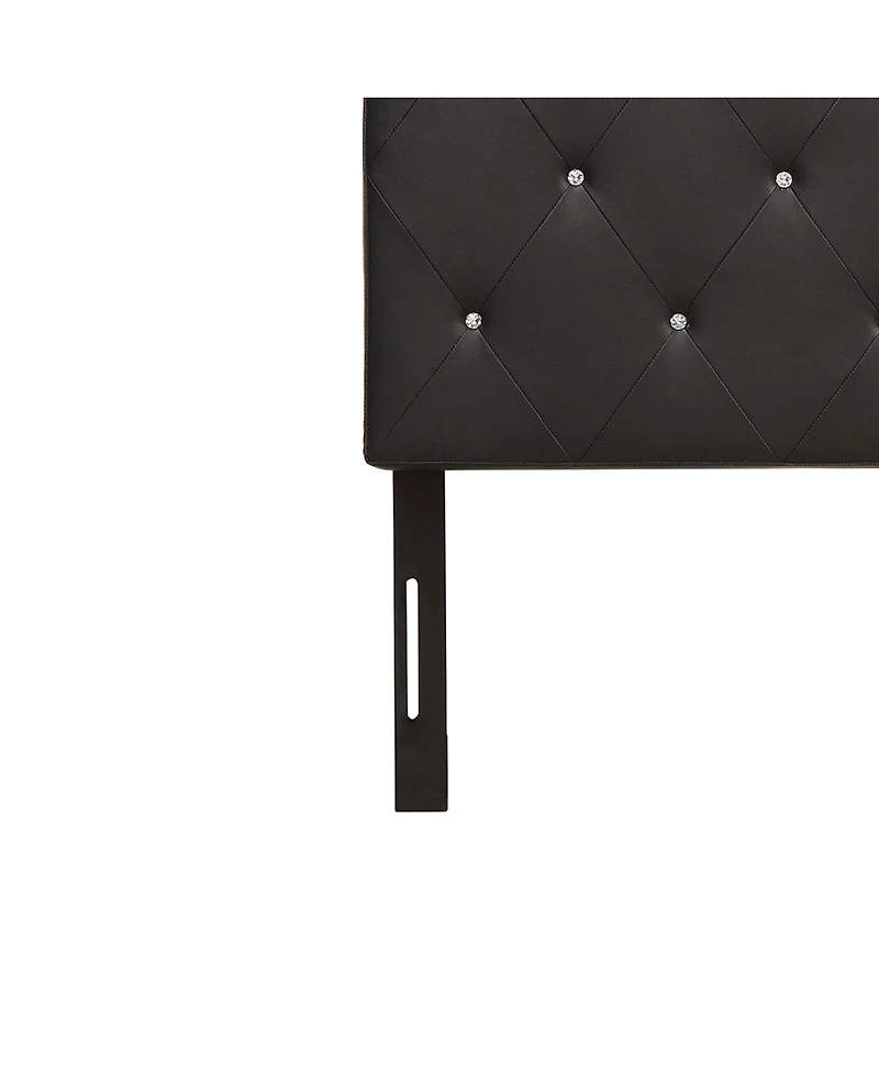 Ac Pacific Contemporary Crystal Diamond Tufted Queen Headboard