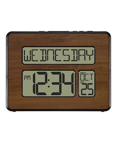 La Crosse Technology Atomic Full Calendar Digital Clock with Extra Large Digits
