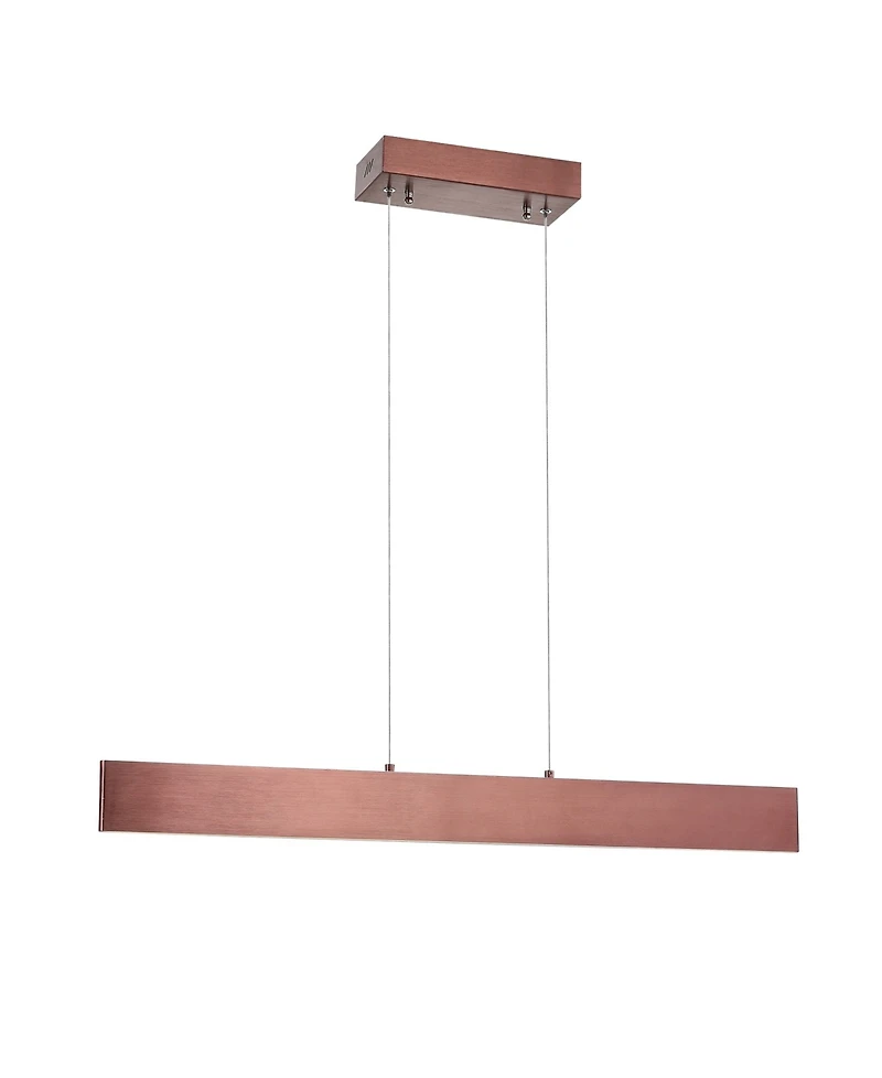 Jonathan Y Draper 32" Dimmable Adjustable Integrated Led Metal Linear Pendant