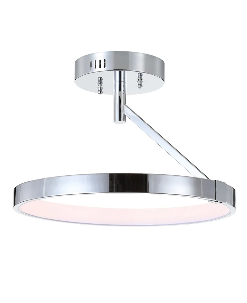 Jonathan Y Owen 17.5" Dimmable Integrated Led Metal Semi-Flush mount