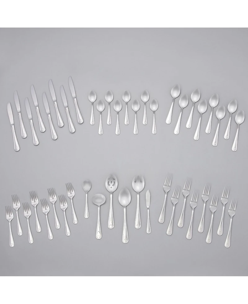 Riverridge Marina 46 Piece Monogrammed Flatware Set - Q, Service for 8