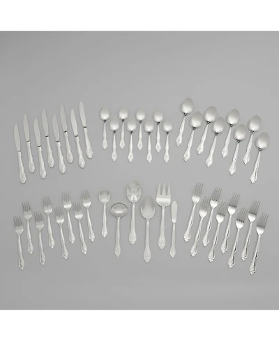 Riverridge Rose 46 Piece Flatware Set, Service for 8