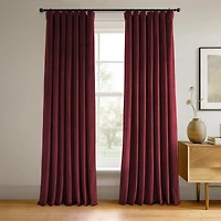 Half Price Drapes Burgundy Signature Velvet Blackout Curtain