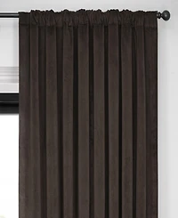 Half Price Drapes Java Signature Extra Wide Velvet Blackout Curtain