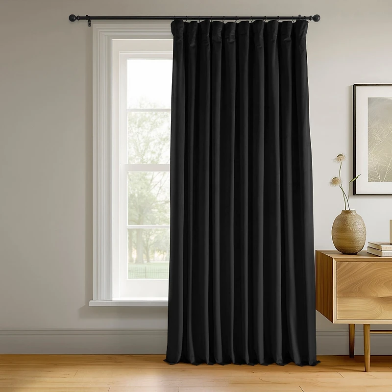 Half Price Drapes Signature Extra Wide Velvet Blackout Curtain