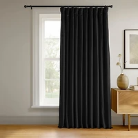 Half Price Drapes Signature Extra Wide Velvet Blackout Curtain