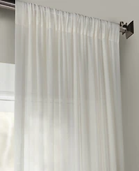 Half Price Drapes Gardenia Textured Faux Linen Sheer Curtain