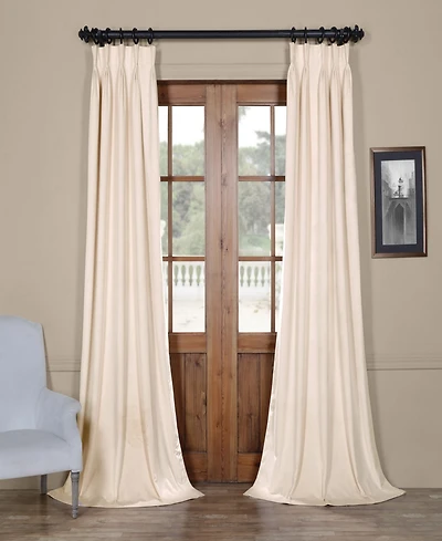 Half Price Drapes French Pleat Signature Velvet Blackout Curtain