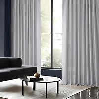 Half Price Drapes Ice Vintage Textured Faux Dupioni Silk Blackout Curtain