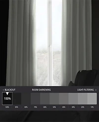 Half Price Drapes Fresh Popcorn Solid Cotton Hotel Blackout Curtain