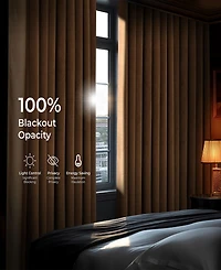 Half Price Drapes Amber Gold Signature Velvet Blackout Curtain