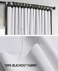 Half Price Drapes Gunmetal Grey Signature Extra Wide Velvet Blackout Curtain
