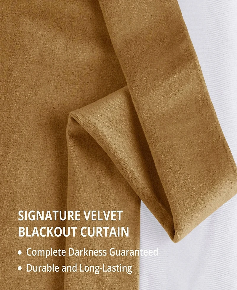 Half Price Drapes Grommet Signature Velvet Blackout Curtain