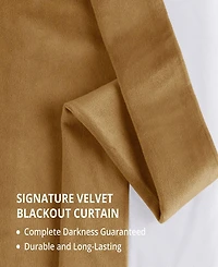 Half Price Drapes Grommet Signature Velvet Blackout Curtain