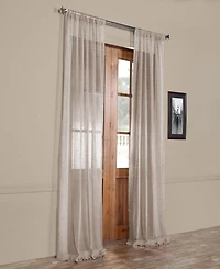 Half Price Drapes Open Weave Linen Blend Sheer Curtain
