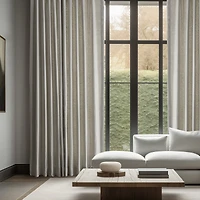 Half Price Drapes Fresh Khaki French Linen Room Darkening Curtain