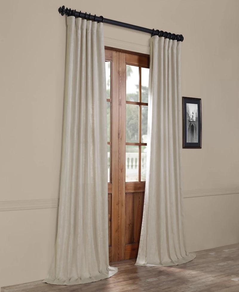 Half Price Drapes Heavy Faux Linen Curtain