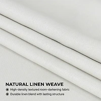 Half Price Drapes Textured Faux Linen Room Darkening Curtain