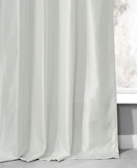 Half Price Drapes Eggshell Ruched Solid Faux Silk Taffeta Room Darkening Curtain