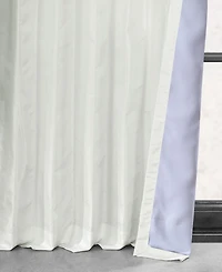Half Price Drapes Eggshell Faux Silk Taffeta Blackout Curtain