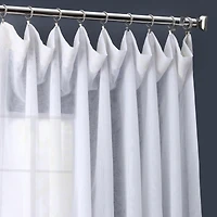 Half Price Drapes Double Layered White Extra Wide Sheer Curtain
