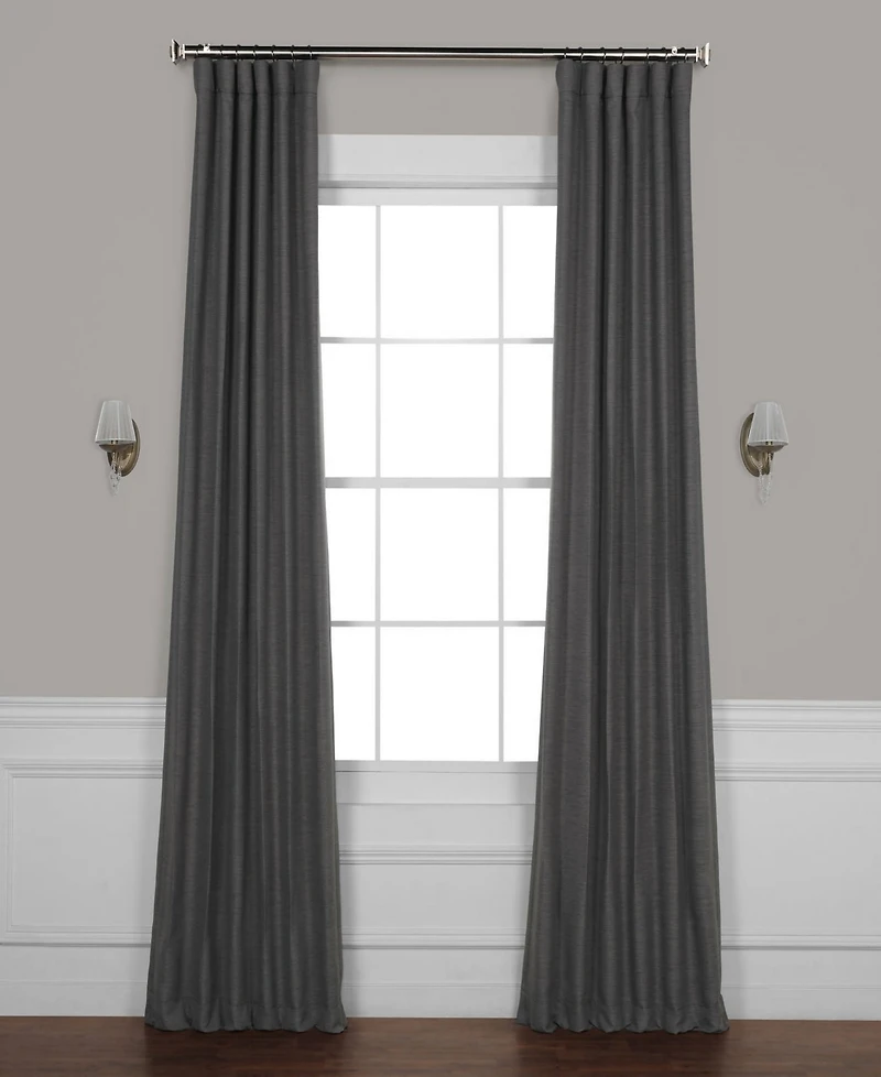 Half Price Drapes Bellino Textured Faux Linen Room Darkening Curtains For Bedroom & Living Room Curtains(1 Panel