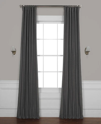 Half Price Drapes Bellino Textured Faux Linen Room Darkening Curtains For Bedroom & Living Room Curtains(1 Panel
