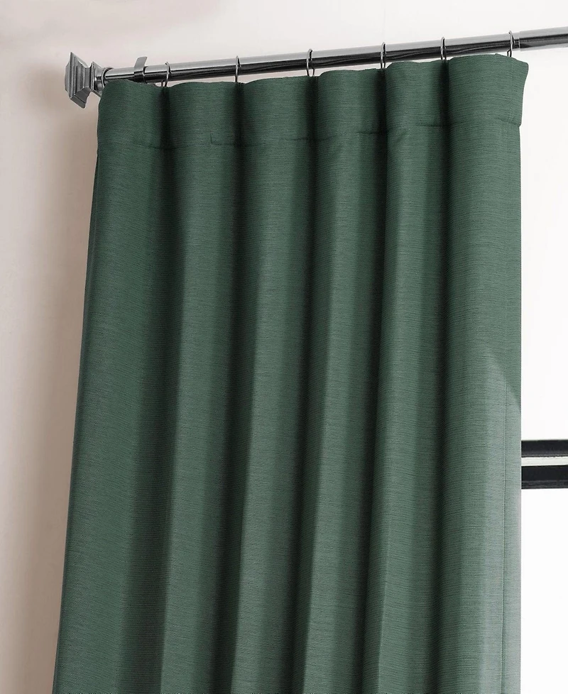 Half Price Drapes Bellino Textured Faux Linen Room Darkening Curtains For Bedroom and Living Room Curtains(1 Panel