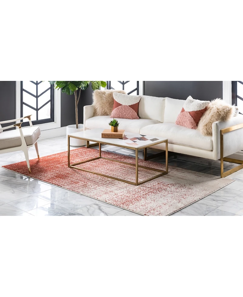 Bayshore Home Lyon Lyo2 Red 8' x 11' 4" Area Rug