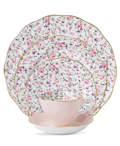 Royal Albert Rose Confetti 5 Piece Place Setting