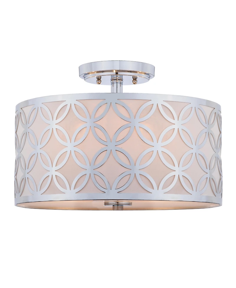 Safavieh Cecily Leaf Trellis 3 Light 15"D Gold Flush Mount