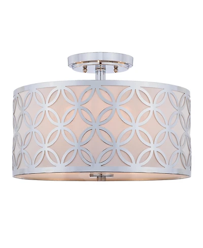 Safavieh Cecily Leaf Trellis 3 Light 15"D Gold Flush Mount