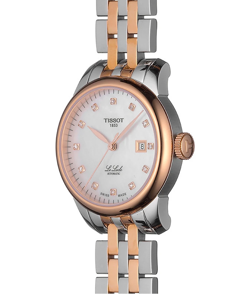Tissot Women's Swiss Automatic Le Locle Diamond-Accent Two-Tone Stainless Steel Bracelet Watch 29mm