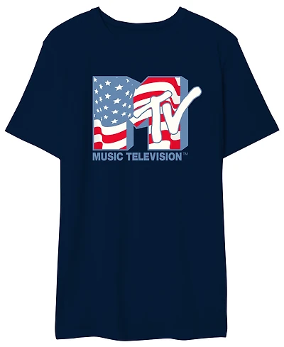 Mtv Men's American Flag Tee