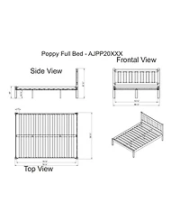 Alaterre Furniture Poppy Full Bed