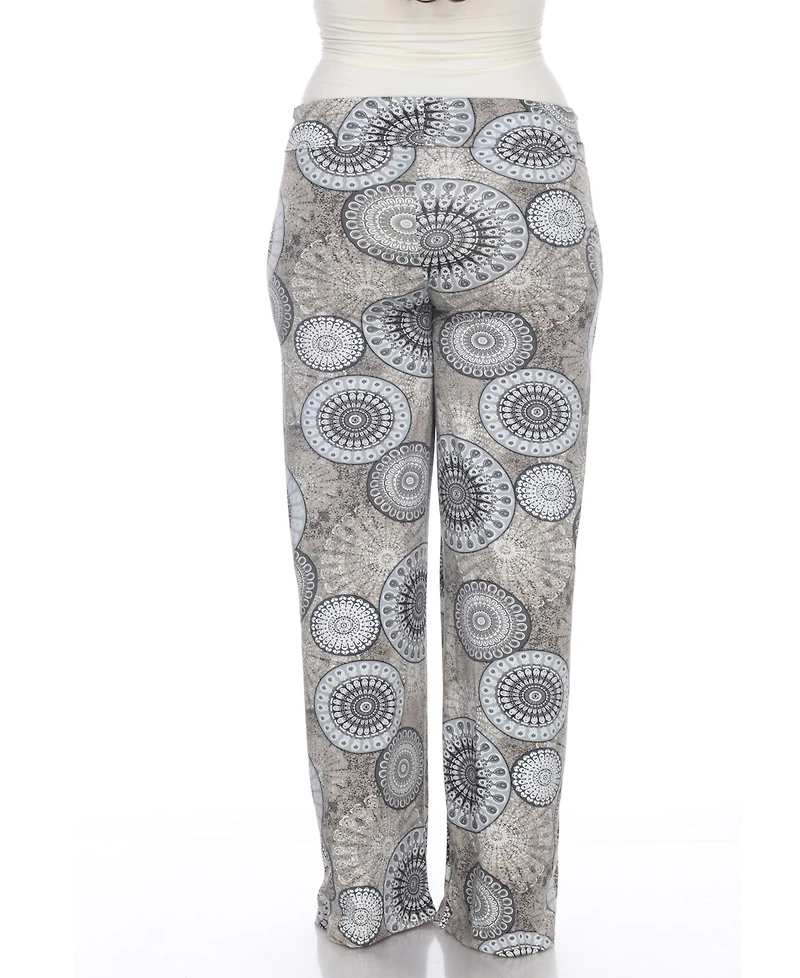 White Mark Plus Circle Print Palazzo Pants