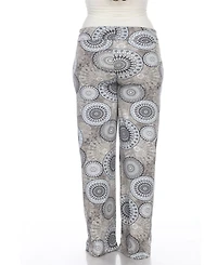 White Mark Plus Circle Print Palazzo Pants