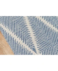 Erin Gates River Riv-1 Machine-Washable Beacon Denim 5' x 7'6" Area Rug
