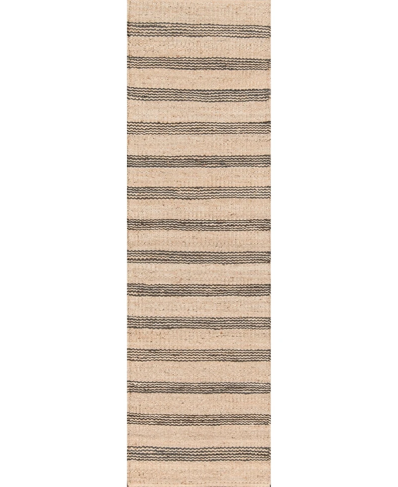 Novogratz Montauk Mtk-2 Charcoal 2'3" x 8' Runner Area Rug