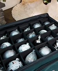 TreeKeeper 3 Tray Christmas Ornament Storage Box with Front Pocket