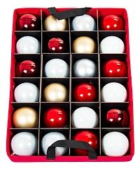 Santa's Bag 2 Tray Christmas Ornament Storage Box with Dividers