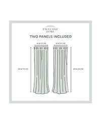 Exclusive Home Delano Indoor/Outdoor Grommet Top Curtain Panel Pair, 54" x 108"