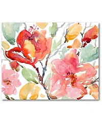 Courtside Market Watercolor Flowers 20" x 24" Gallery-Wrapped Canvas Wall Art
