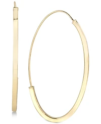 Italian Gold Threader Hoop Earrings in 14k Gold